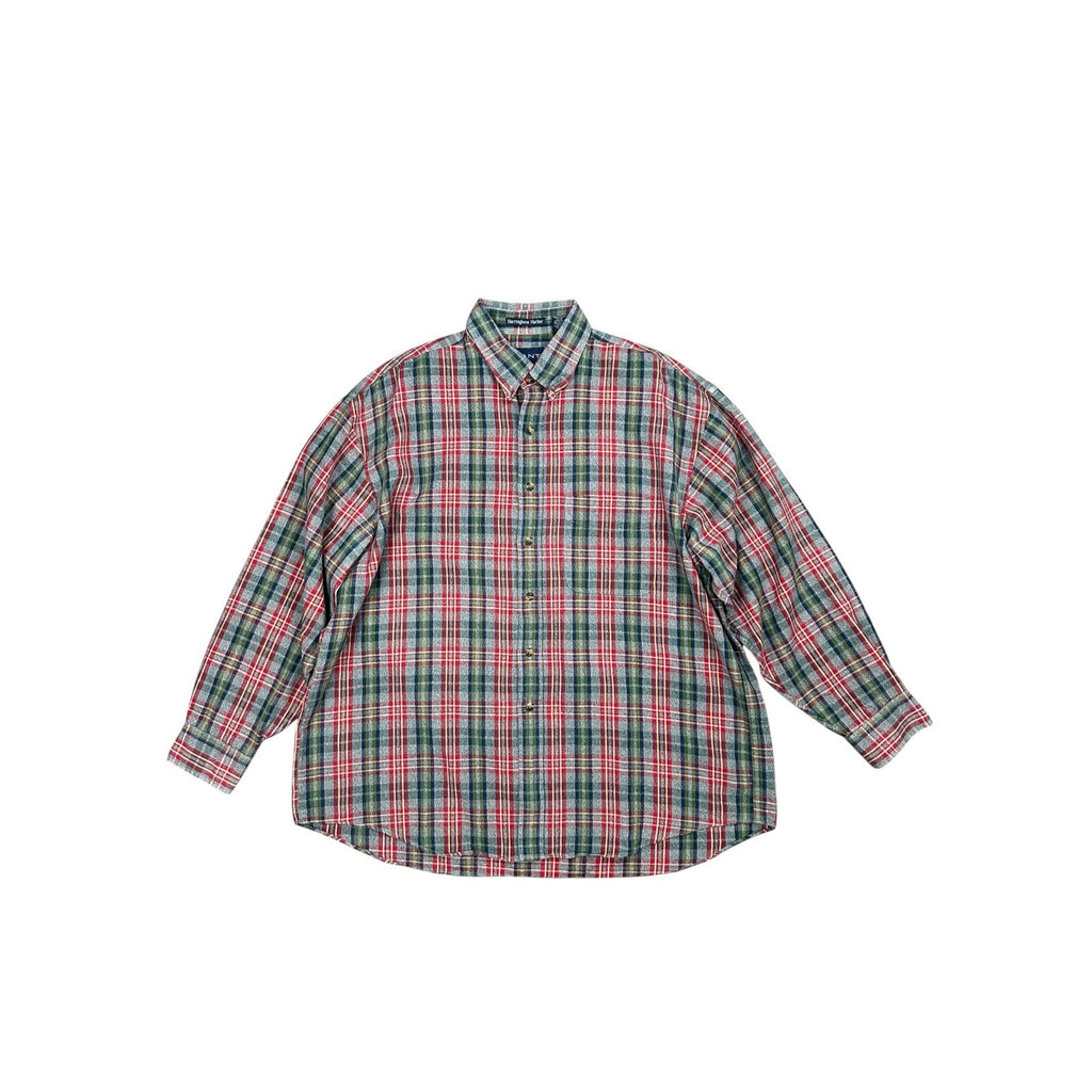 GANT Herringbone Harbor Plaid Long Sleeve Button Down Shirt — Size XL // Preowned