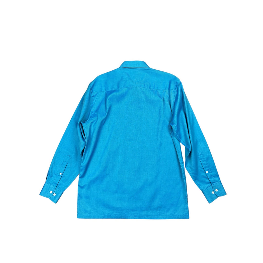 Zodiac Birds Eye Updated Fit Mercerized Two-Ply Cotton Long Sleeve Shirt — Size 40/15.75 (Medium) // Preowned