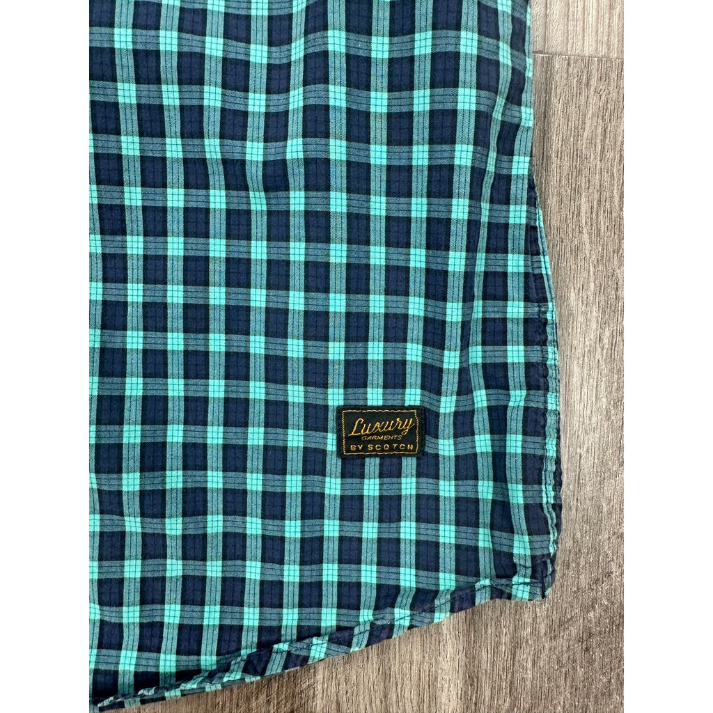 Scotch & Soda True Gentleman Plaid Long Sleeve Button Down Shirt — Size Large // Preowned