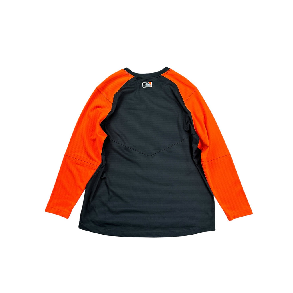 Nike Detroit Tigers Dri-FIT Therma Lined Long Sleeve Pullover in Orange Black — Size XL // Preowned