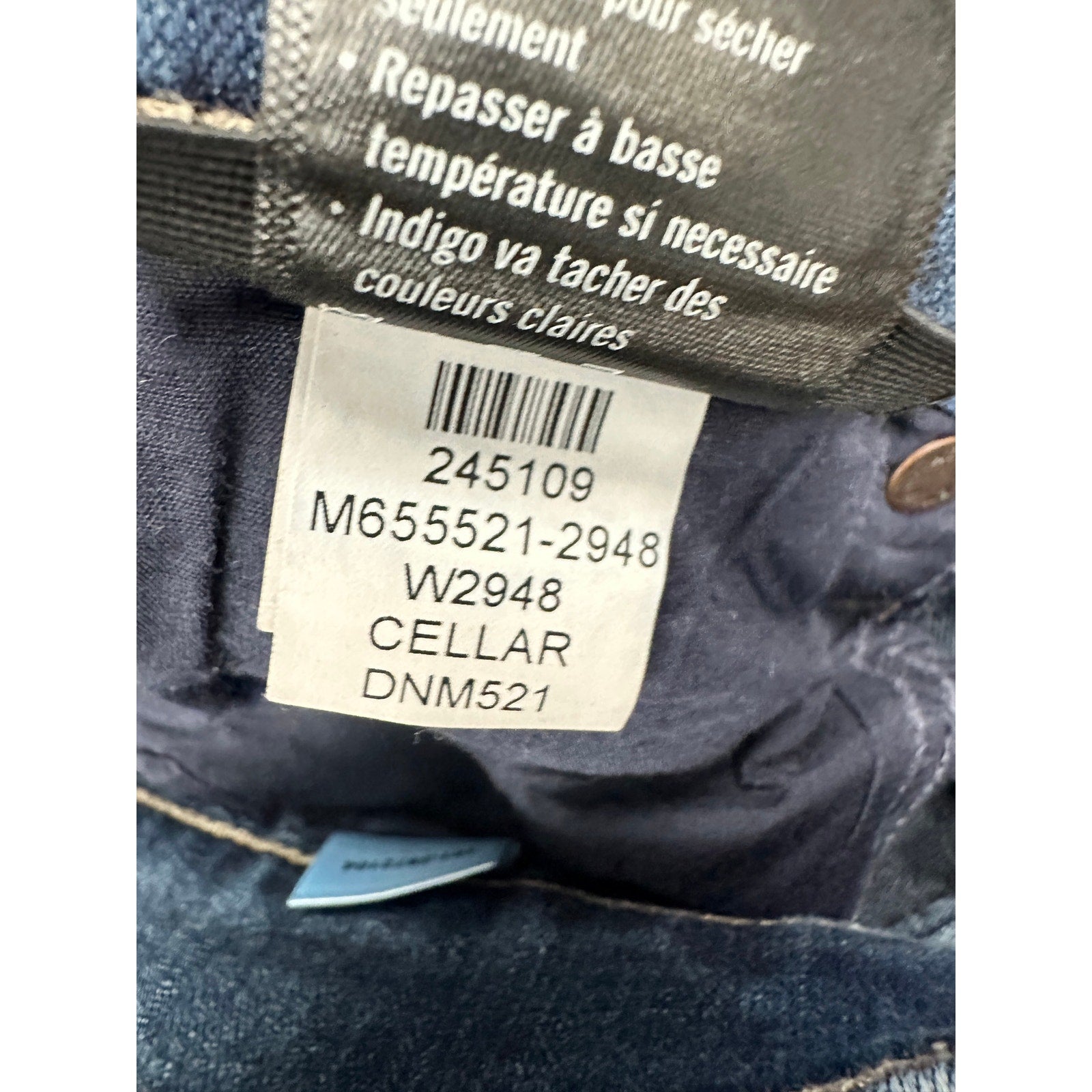 Paige Federal Slim Straight Transcend Denim Jeans in Cellar Blue — Size 36 // Preowned