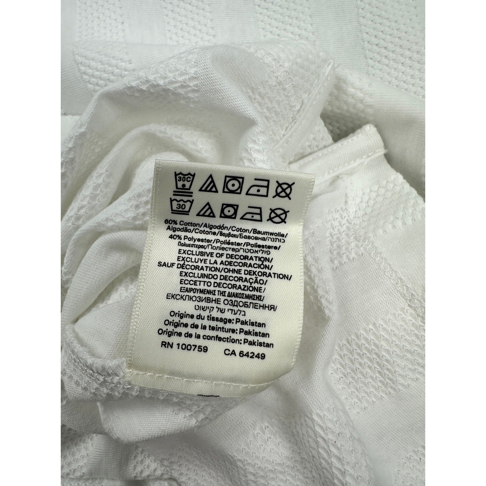 Scotch & Soda Popcorn Pique Zip Polo in Star White — Size Small