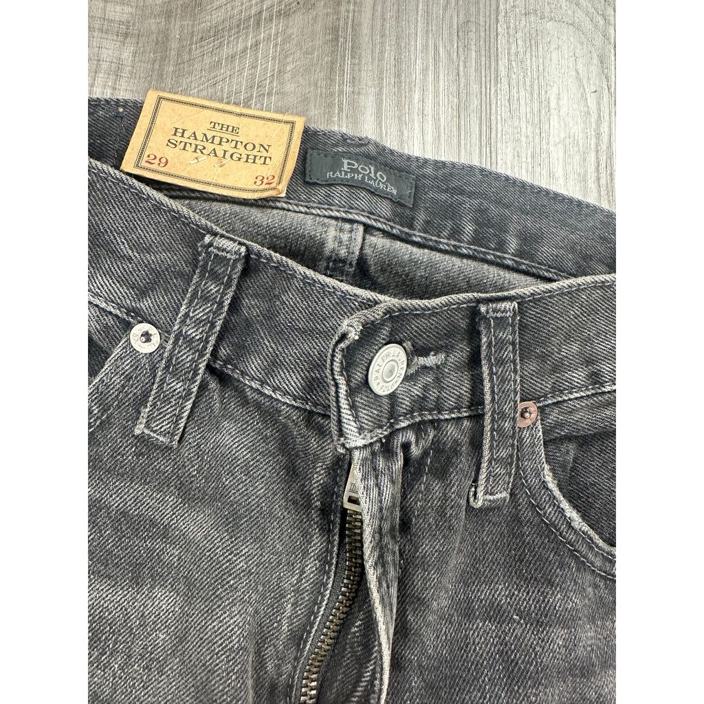 Polo Ralph Lauren The Hampton Straight Ski Club Distressed Jean in Washed Black — Size 29x32
