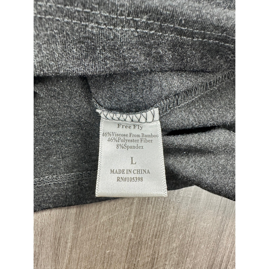 Free Fly Bamboo Flex Long Sleeve Henley in Charcoal — Size Large // Preowned