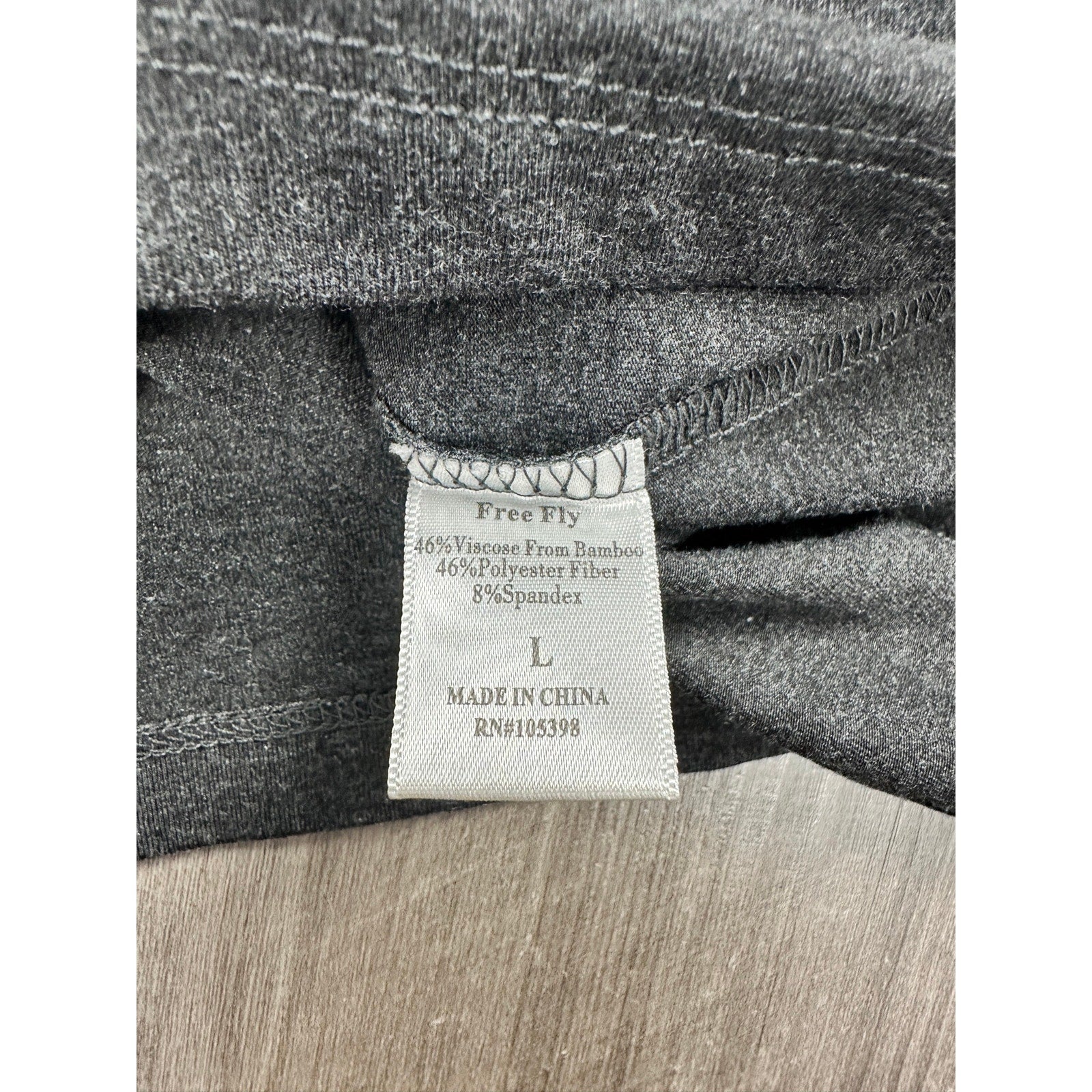 Free Fly Bamboo Flex Long Sleeve Henley in Charcoal — Size Large // Preowned