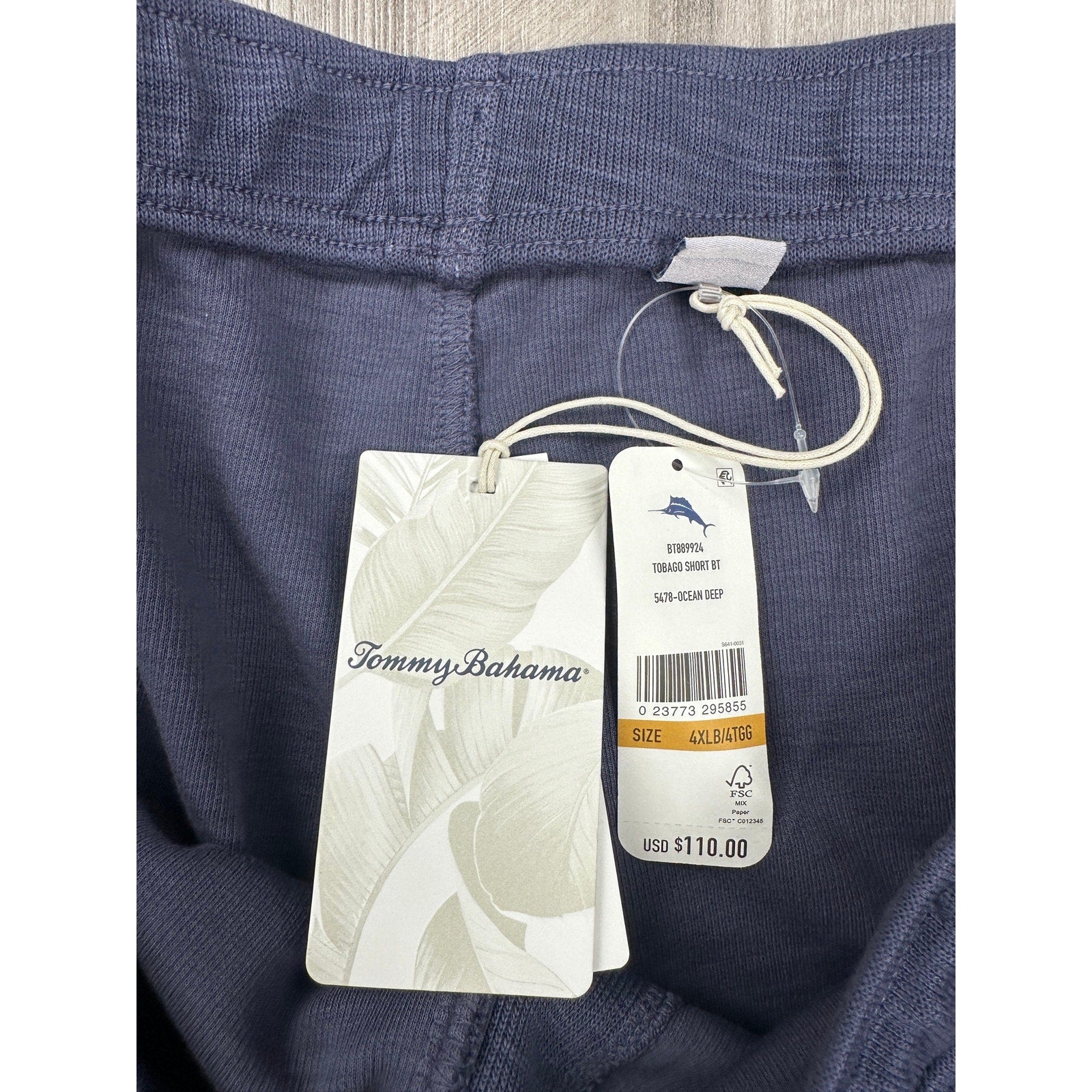 Tommy Bahama Tobago Bay Linen Cotton Blend Shorts in Ocean Deep — Size 4XLB