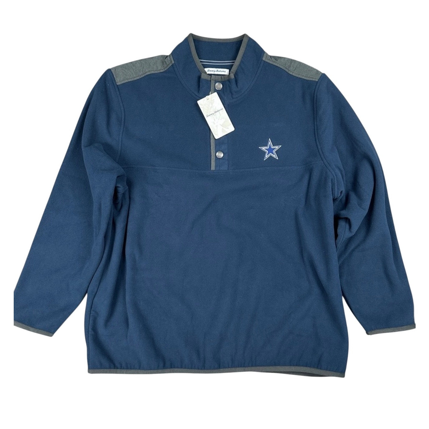 Dallas Cowboys Tommy Bahama Field Runner Half Snap Mock Neck Sweatshirt - 3XL