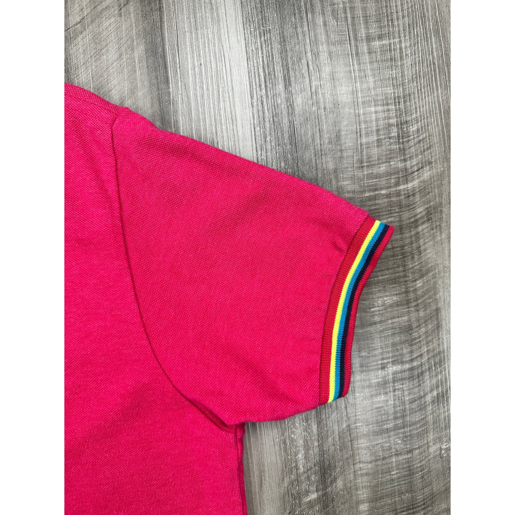 Psycho Bunny Back Graphic Pique Pima Cotton Polo in Pink — Size 6 (US Large) // Preowned