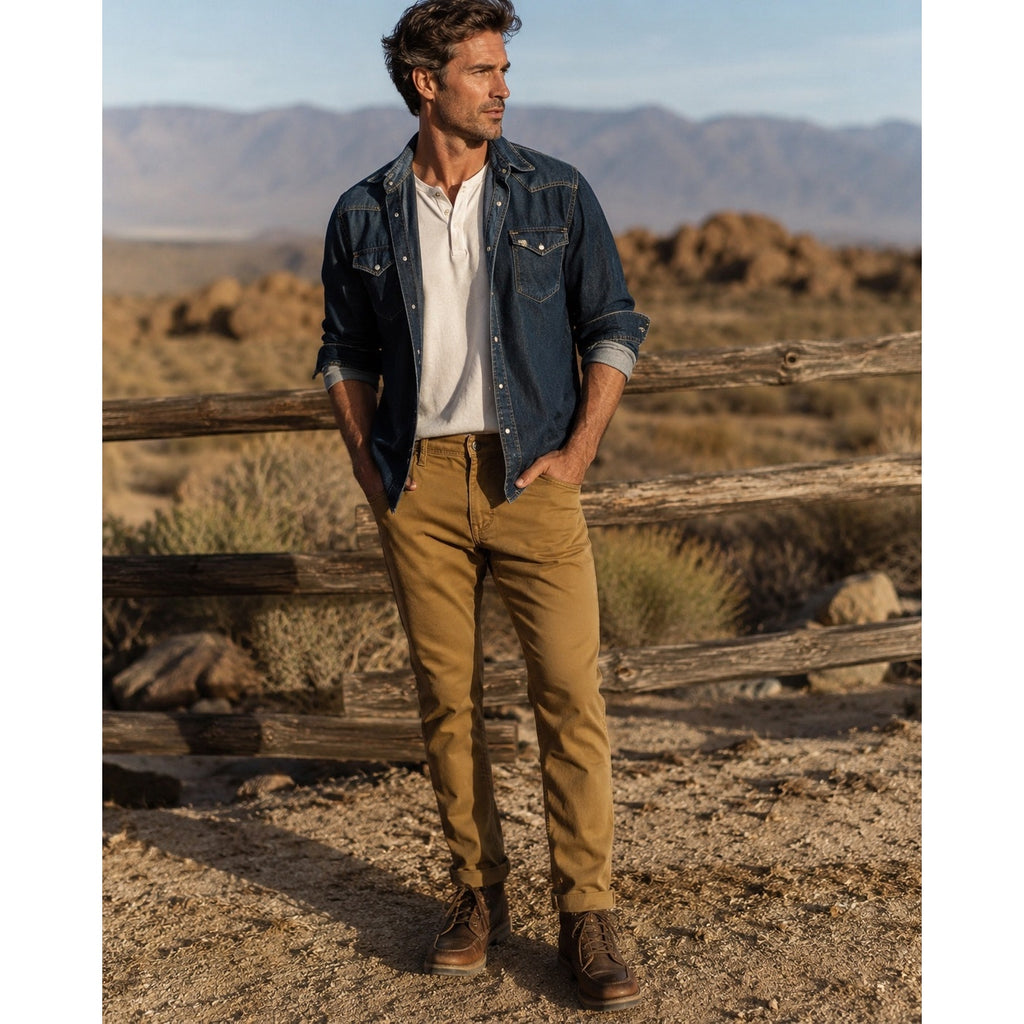 DU/ER N2X Relaxed Taper No Sweat Stretch Chino Pants in Camel — Size 32x32 // Preowned