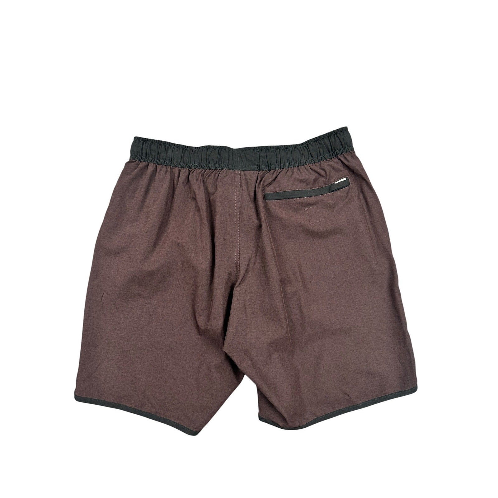 Vuori Banks Performance Athletic Shorts in Dark Burgundy Black — Size Medium // Preowned