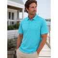 Southern Tide Driver Performance Stretch Striped Polo in Sea Blue — Size 2XL // Preowned