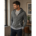Ted Baker Hacci Single Jersey Full Zip Hoodie in Tornado Heather — Size XL