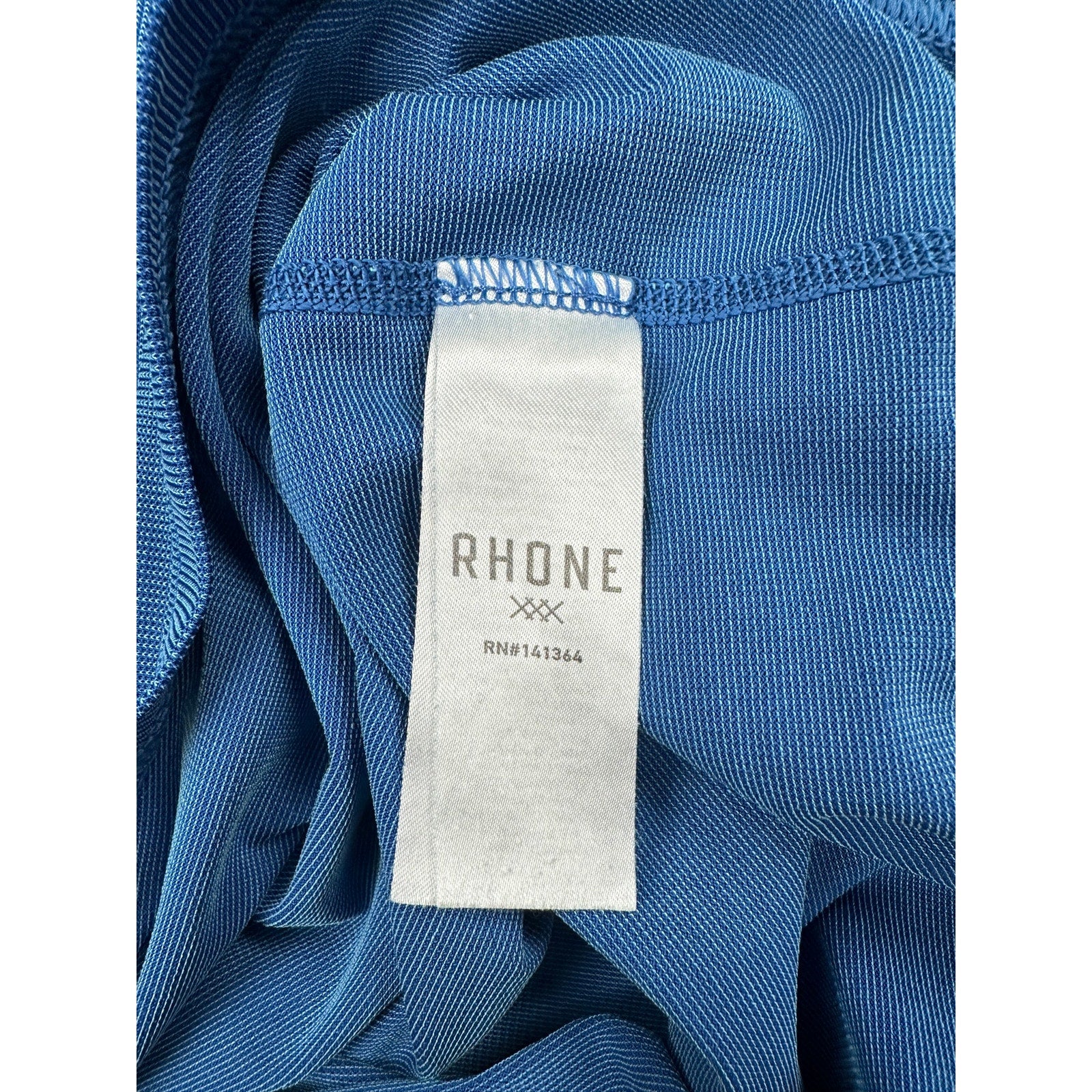 Rhone Delta Pique Performance Polo in Blue — Size Large // Preowned
