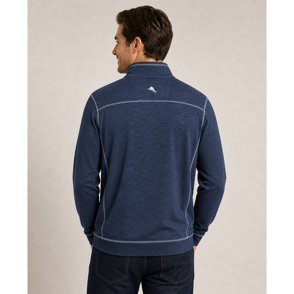 Atlanta Braves Tommy Bahama Tobago Bay Quarter Zip Pullover - XLT