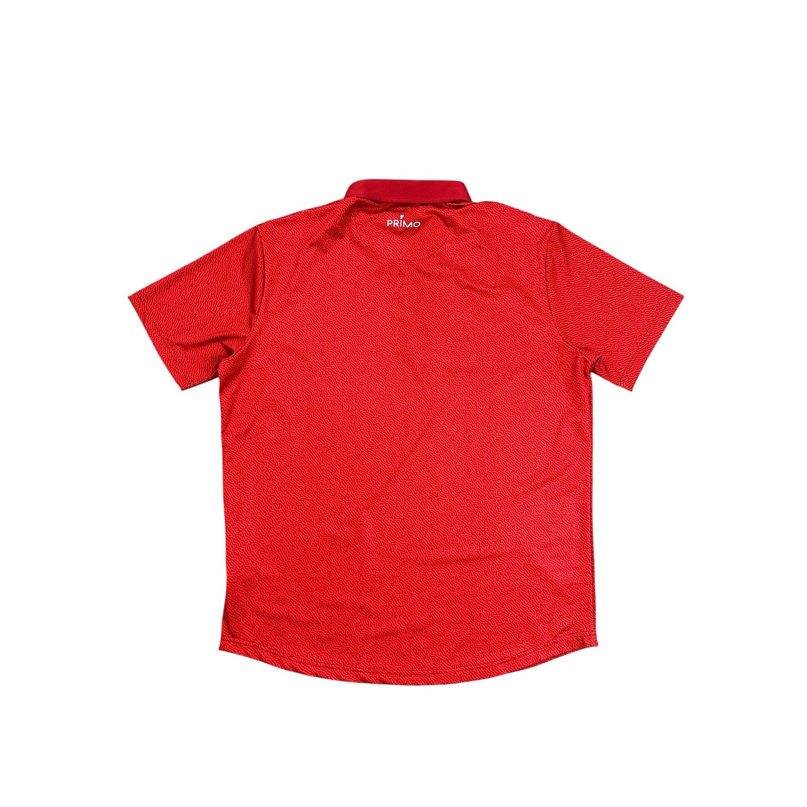 Primo Red Maze Classic Golf Polo in Red and Dark Red — Size XL // Preowned