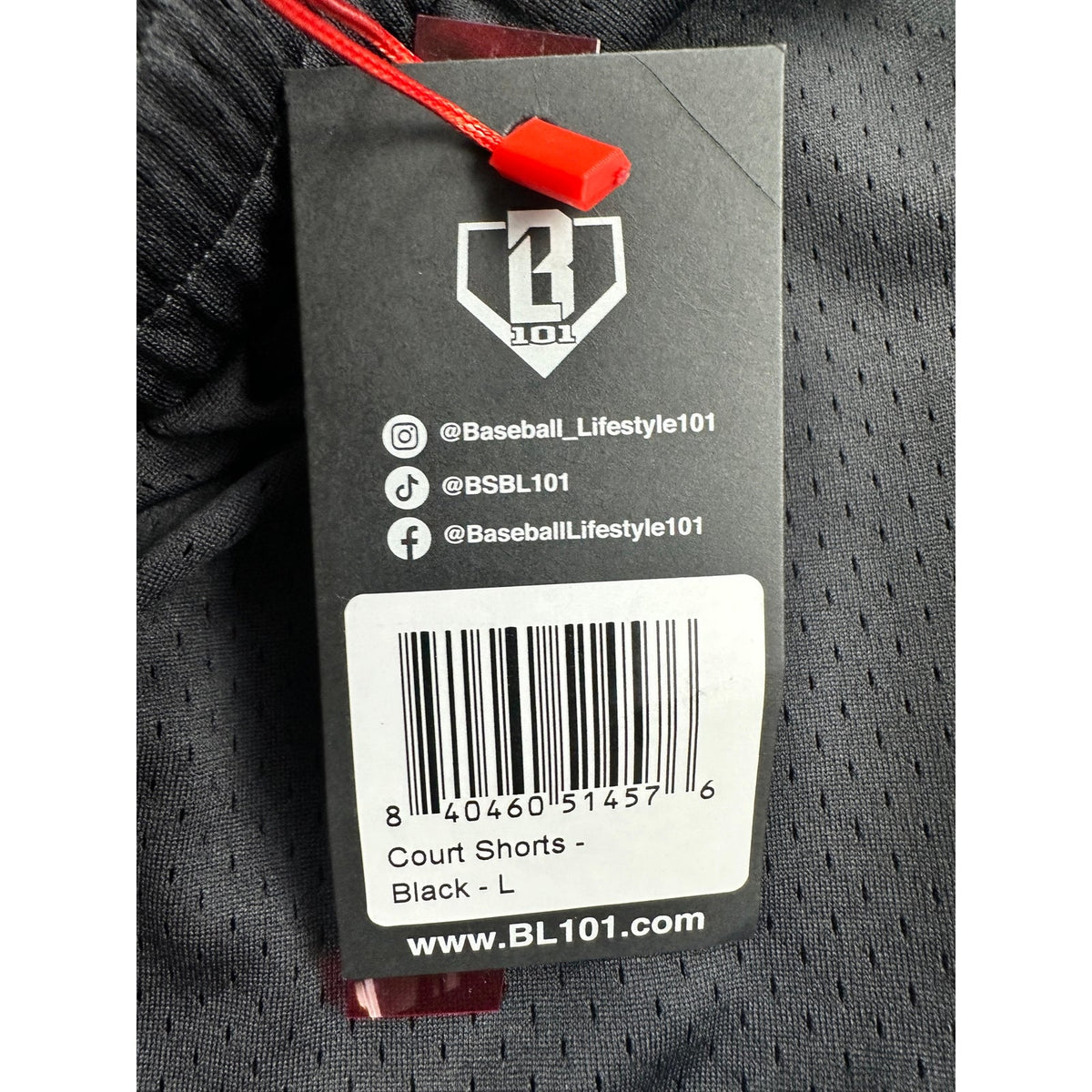 Baseball Lifestyle 101 B101 Mesh Court Shorts — Size Large