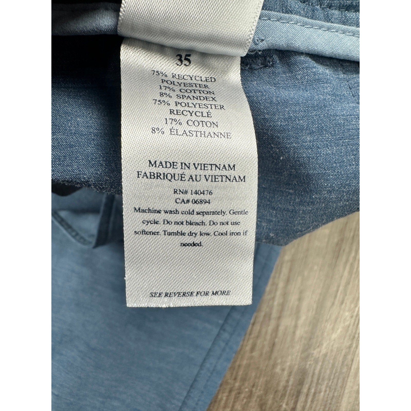 Faherty All Day Performance Shorts in Blue — Size 35 // Preowned