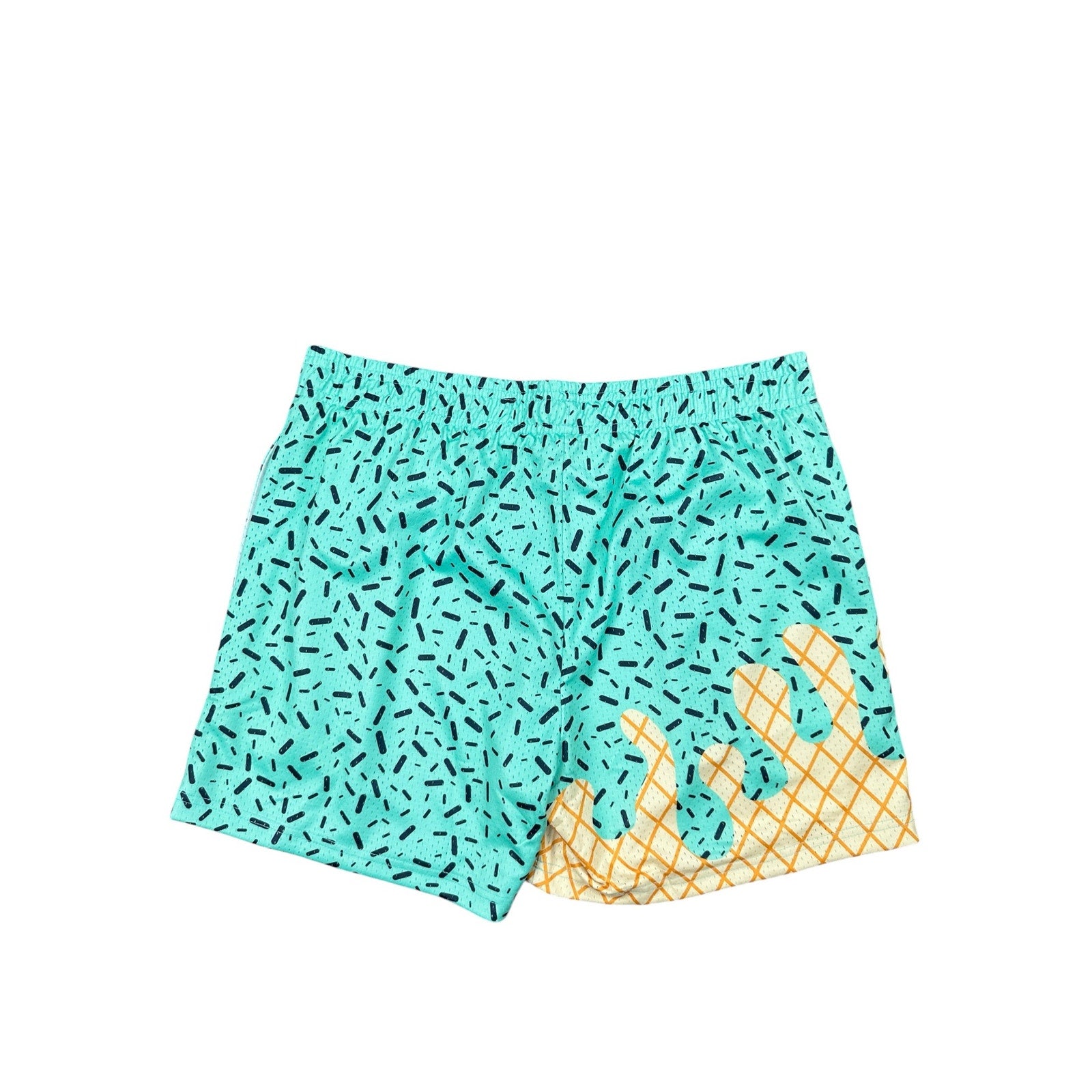 Baseball Lifestyle 101 Ice Cream Mesh Athletic Shorts in Mint Green — Size Medium