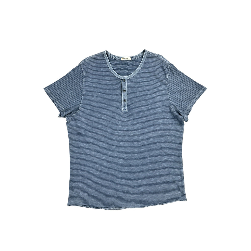 Marine Layer Respun Striped Vintage Washed Short Sleeve Henley Tee — Size XL // Preowned