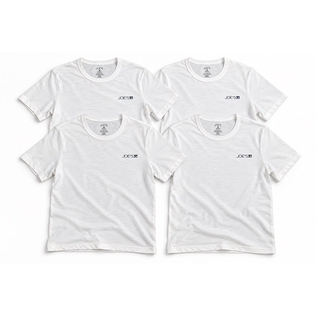 Joe's Jeans Everyday Comfort Soft Cotton Crewneck Tees - 4 Pack — Size Medium