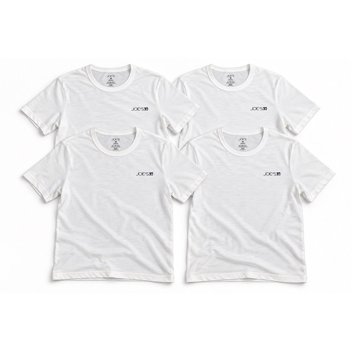 Joe's Jeans Everyday Comfort Soft Cotton Crewneck Tees - 4 Pack — Size Medium