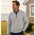 Johnnie-O Sully Light Gray Quarter Zip Pullover - 4XB