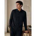 COS Regular Fit Stretch Jersey Long Sleeve Shirt in Black — Size Medium // Preowned