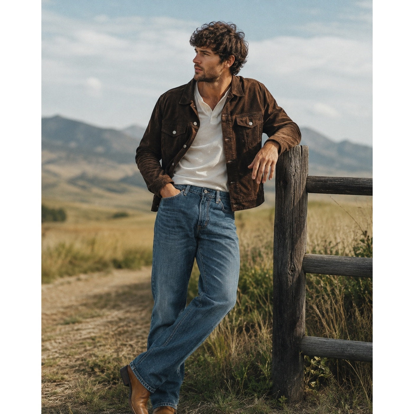 Adriano Goldschmied The Protégé Made in USA Brahms Straight Leg Jeans in Kelly Blue — Size 36x32 // Preowned