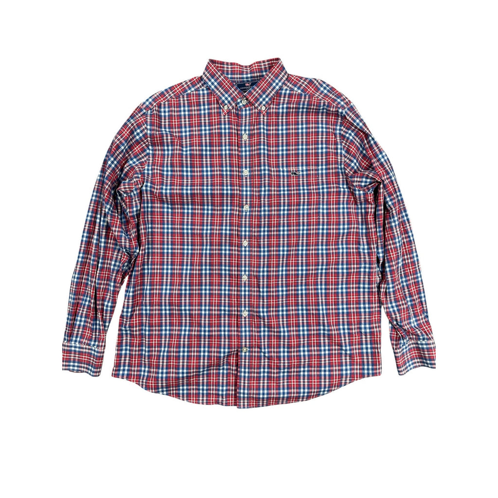 Vineyard Vines Gilbert’s Pond Plaid Slim Fit Tucker Long Sleeve Button Down - XL