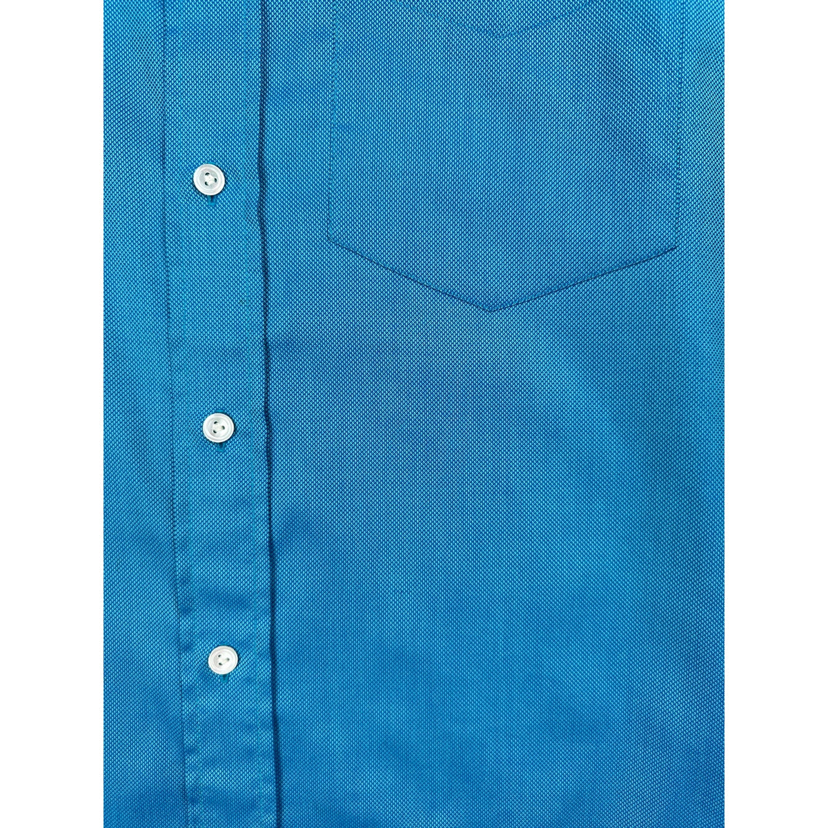 Zodiac Birds Eye Updated Fit Mercerized Two-Ply Cotton Long Sleeve Shirt — Size 40/15.75 (Medium) // Preowned