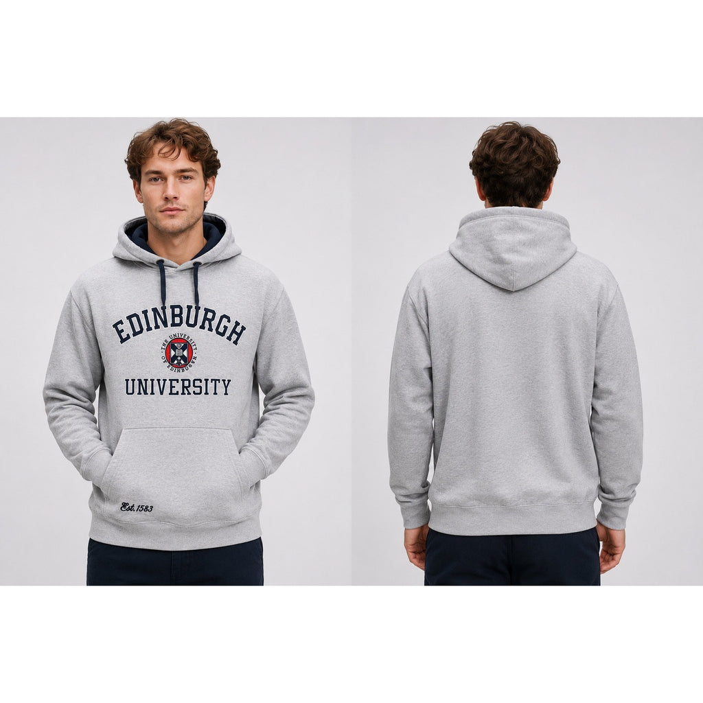 Advanced Apparel University of Edinburgh Official Licensed Pullover Hoodie in Heather Gray — Size XL // Preowned