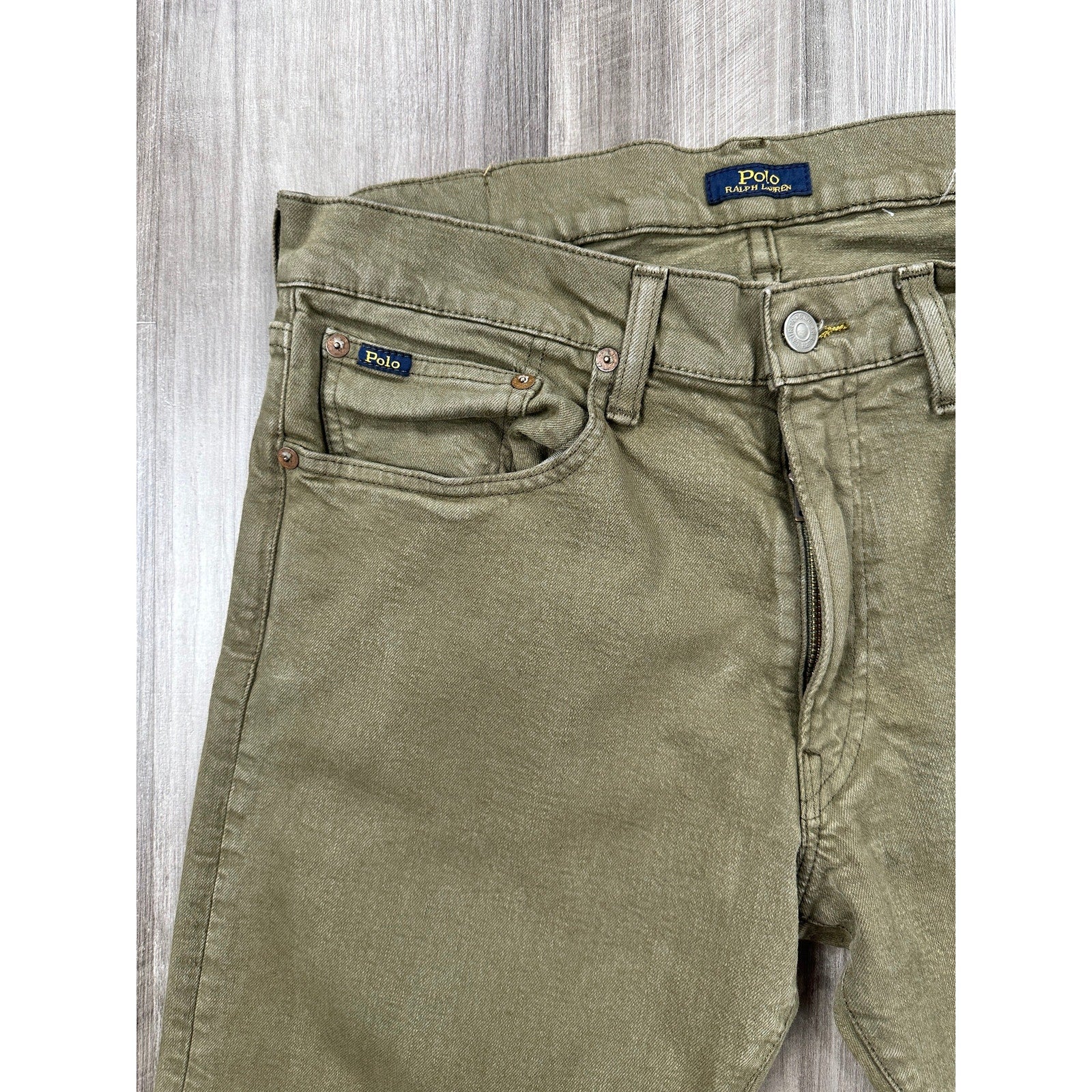 Polo Ralph Lauren The Sullivan Slim Jeans in Olive Khaki — Size 32x32 // Preowned