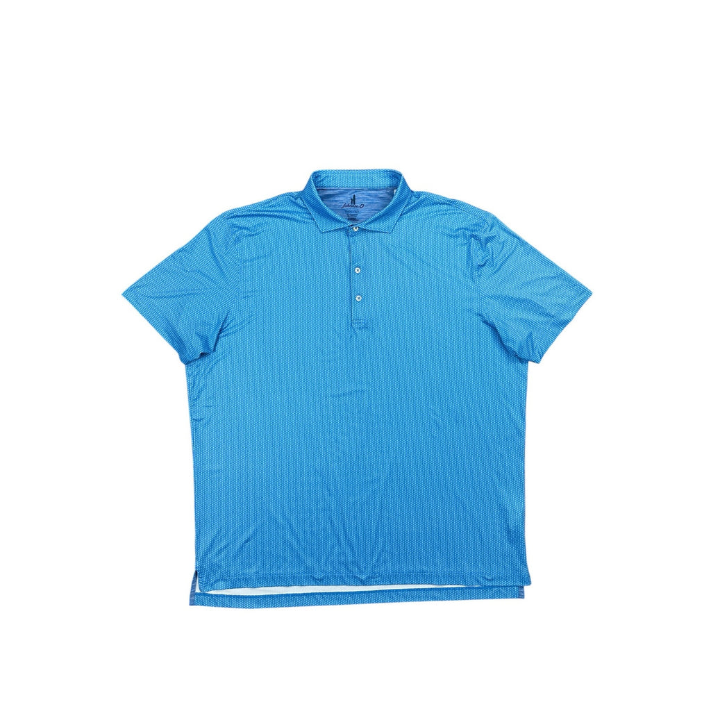 Johnnie-O Marlin Featherweight Performance Golf Polo in Palisades Blue, White — Size XL // Preowned
