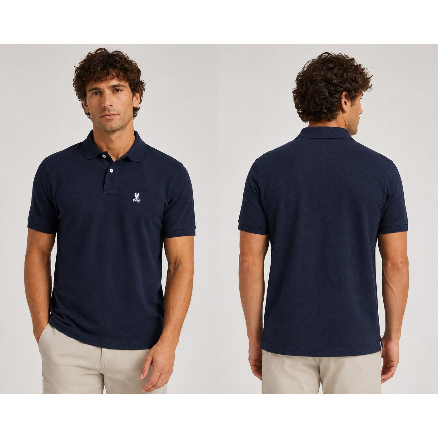 Psycho Bunny Classic Pique Polo in Navy — Size 7 (US XL) // Preowned