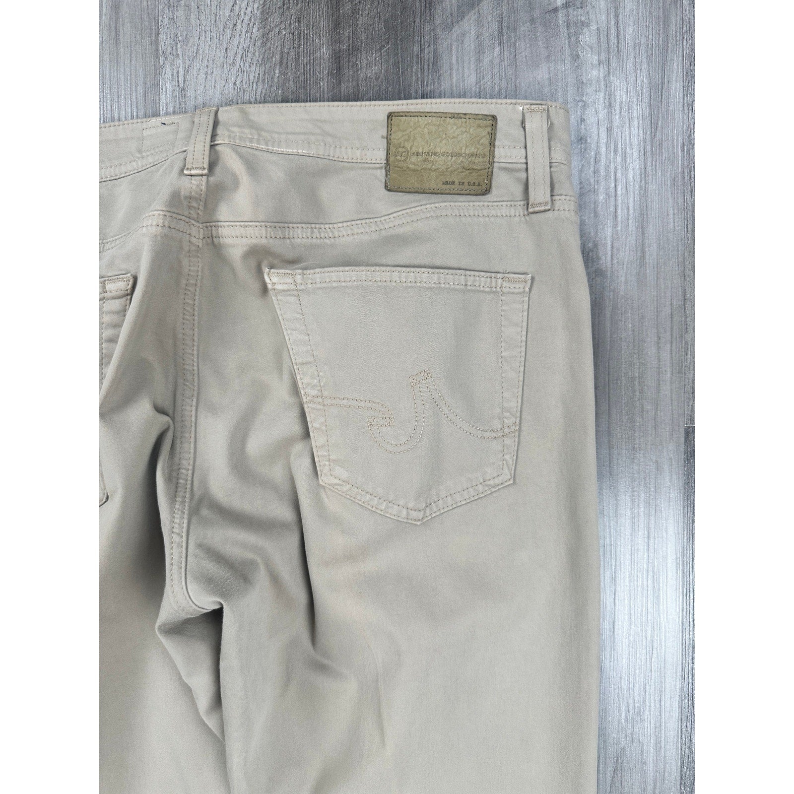 AG Adriano Goldschmied Protégé Straight Leg Pants in Cornsilk — Size 36x34 // Preowned