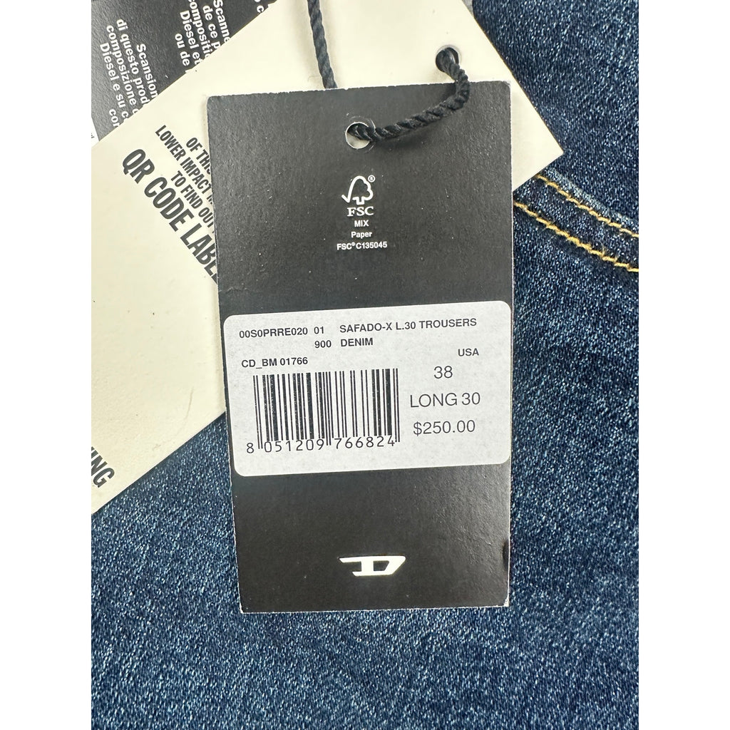 Diesel Safado-X Trouser Denim Jeans in Blue — Size 38x30