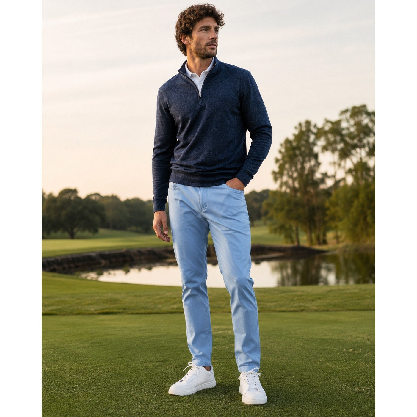 Onward Reserve Classic 5 Pocket Pants in Light Blue — Size 42x30 // Preowned