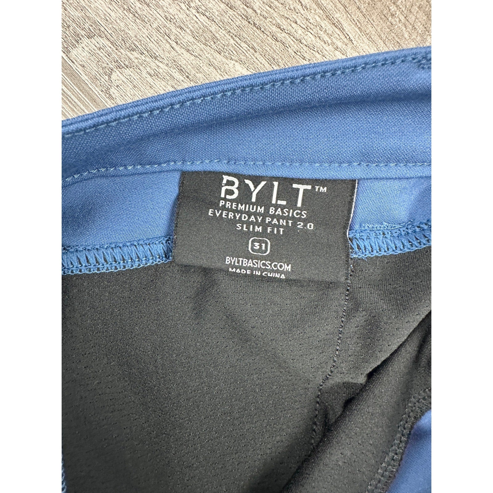BYLT Everyday Pant 2.0 Performance Chino in Blue — Size 31