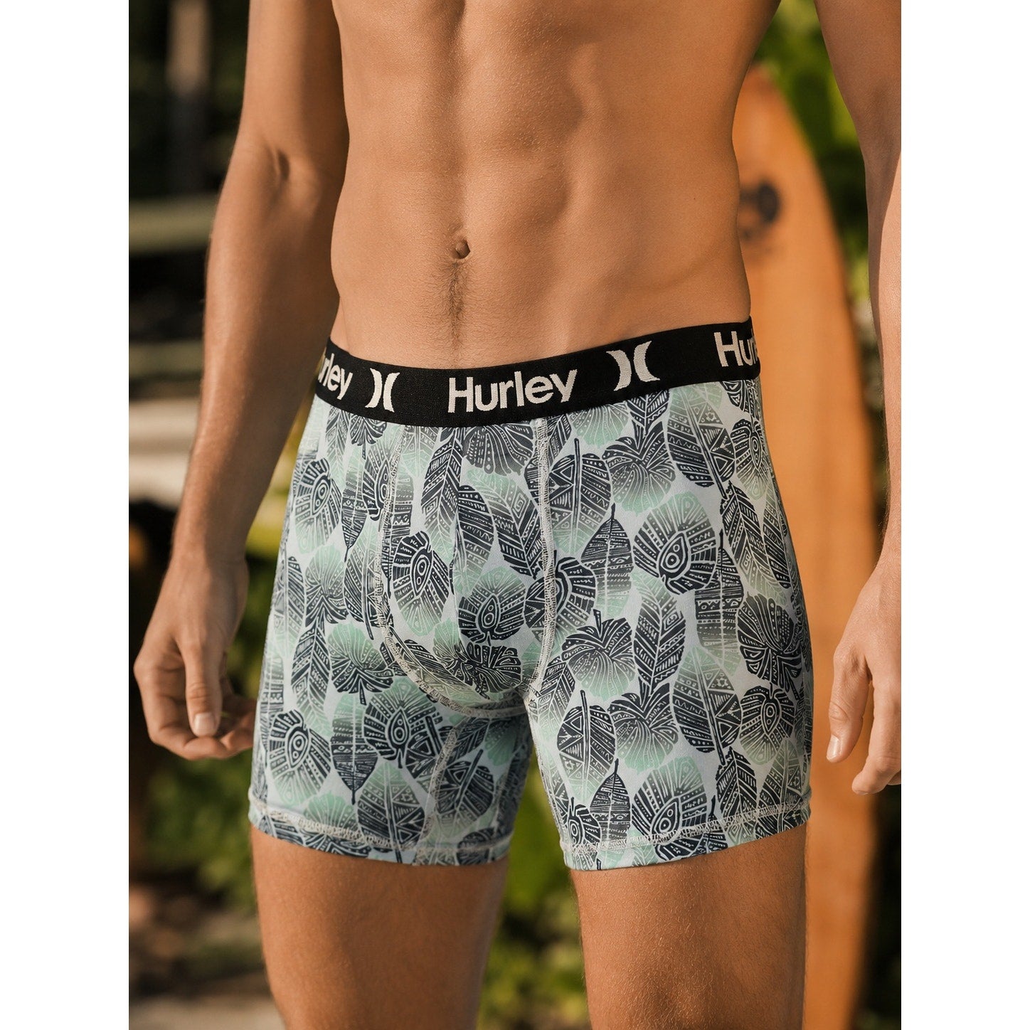 Hurley 6-Inch No Fly Pouch Sweat Wicking Boxer Briefs 5-Pack — Size Small