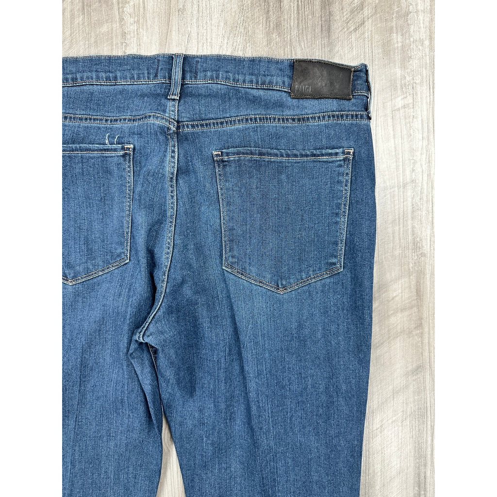 Paige Federal Slim Straight Transcend Denim Jeans in Cellar Blue — Size 36 // Preowned