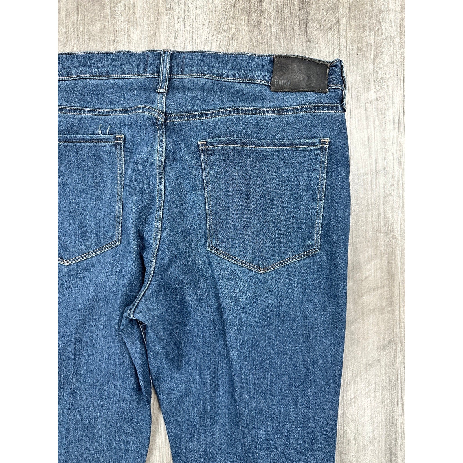 Paige Federal Slim Straight Transcend Denim Jeans in Cellar Blue — Size 36 // Preowned