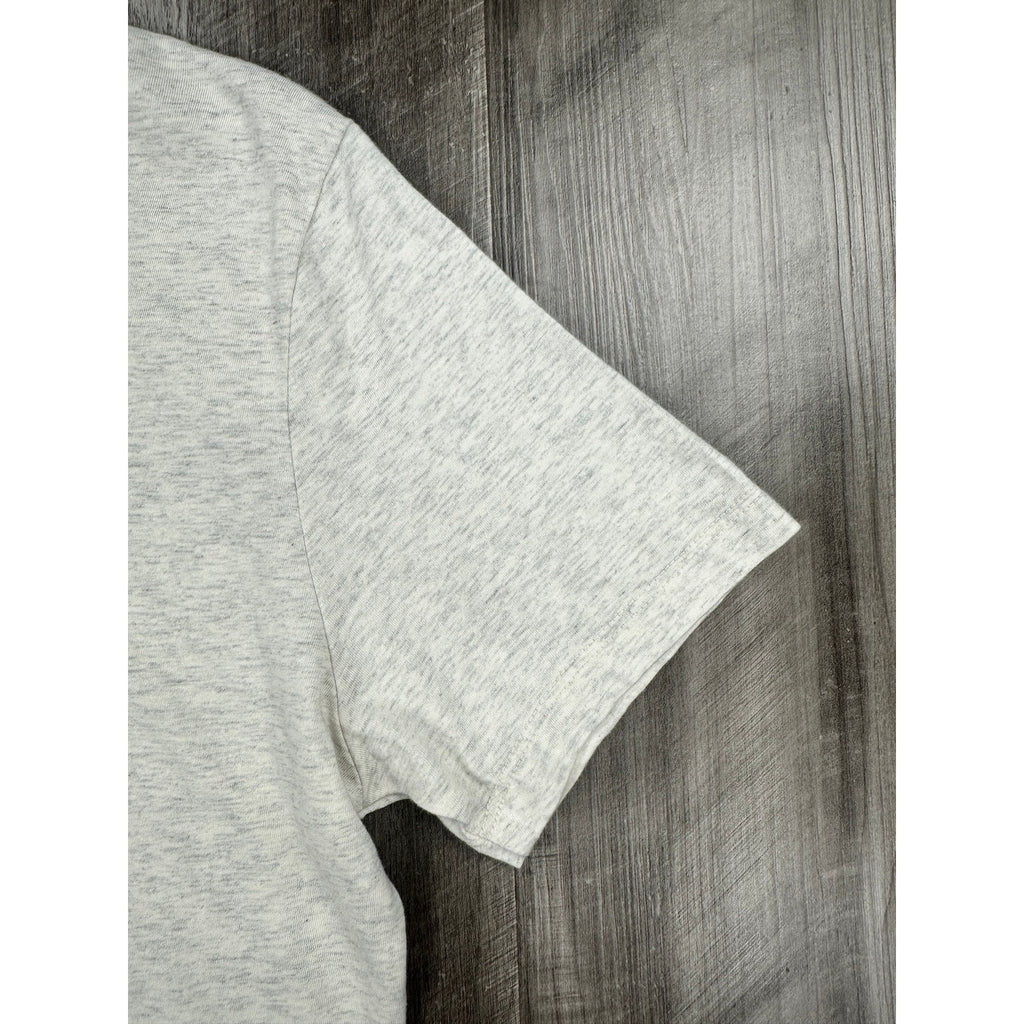 Buck Mason Pima Curved Hem Tee in Heather Oatmeal — Size Small