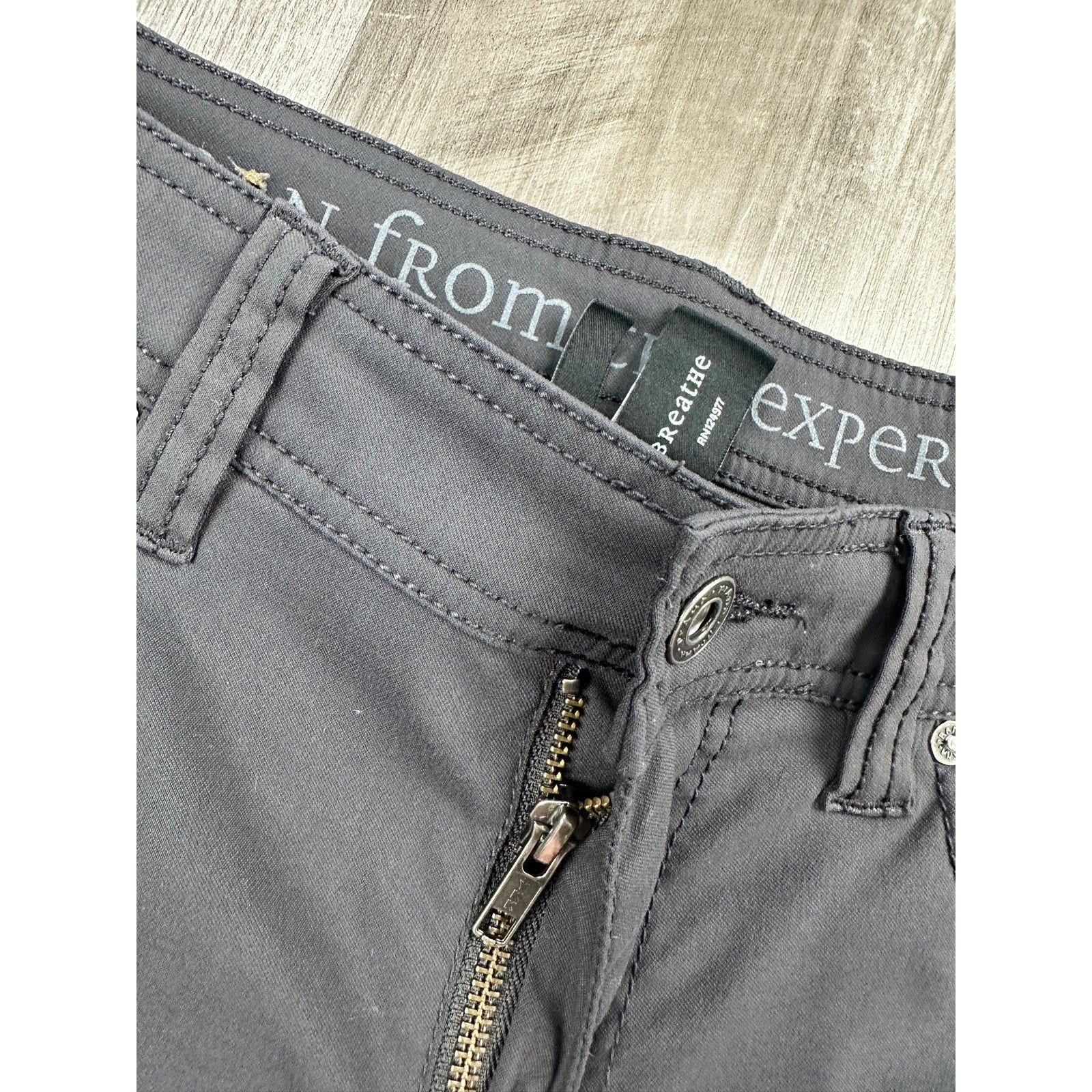 Prana Brion 5 Pocket Slim Fit Performance Pants in Charcoal Grey — Size 34x32 // Preowned