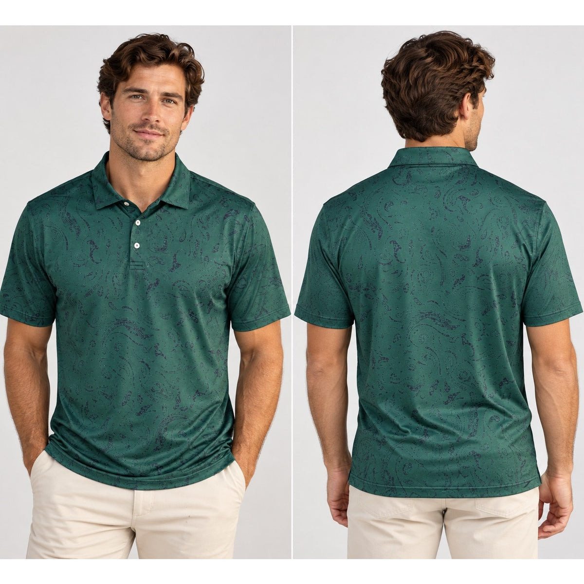 Peter Millar Balsam Gator Baitik Summer Comfort Performance Jersey Polo — Size 2XL // Preowned