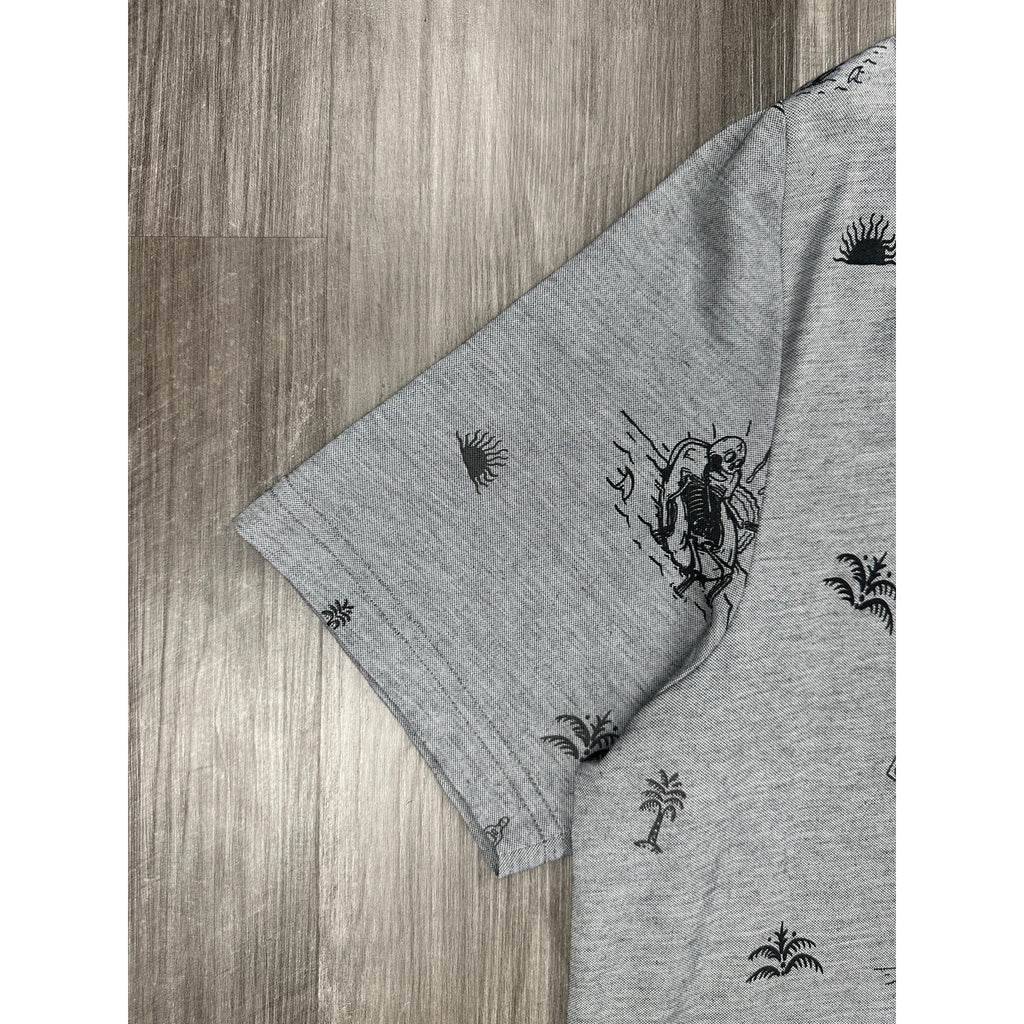 Travis Mathew Ice Breaker Skeleton Vacation Golf Polo — Size Large // Preowned