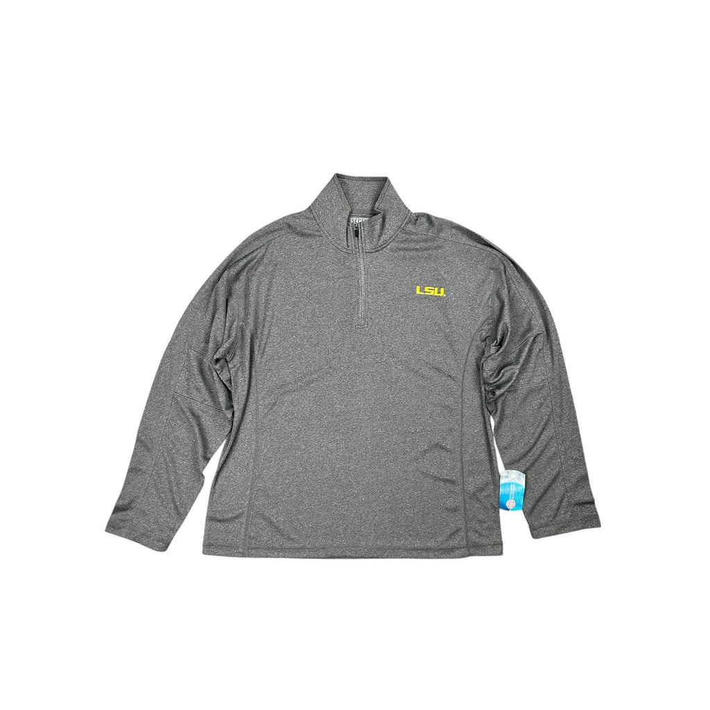 Majestic Section 101 LSU Tigers Performance Quarter Zip Pullover — Size XL