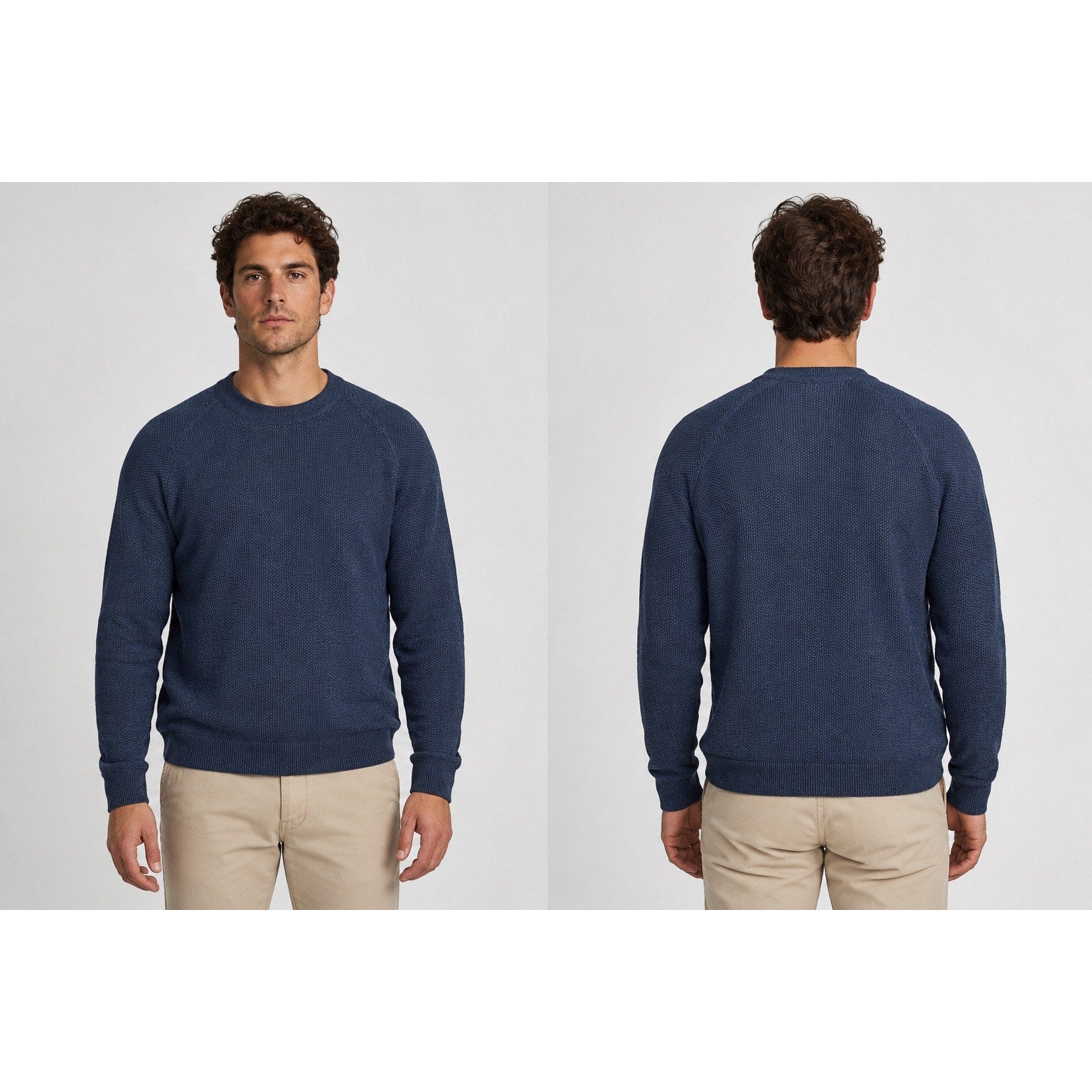 Lululemon Textured Knit Classic Fit Crewneck Sweater in Navy — Size XL // Preowned