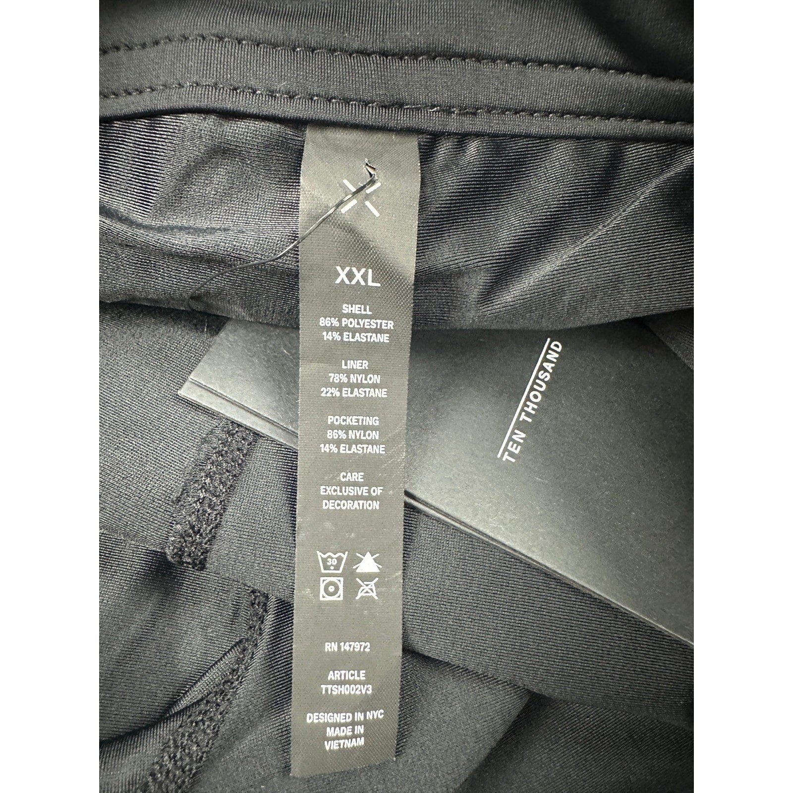 Ten Thousand 5" Interval Lined Performance Shorts in Black Camo — Size 2XL