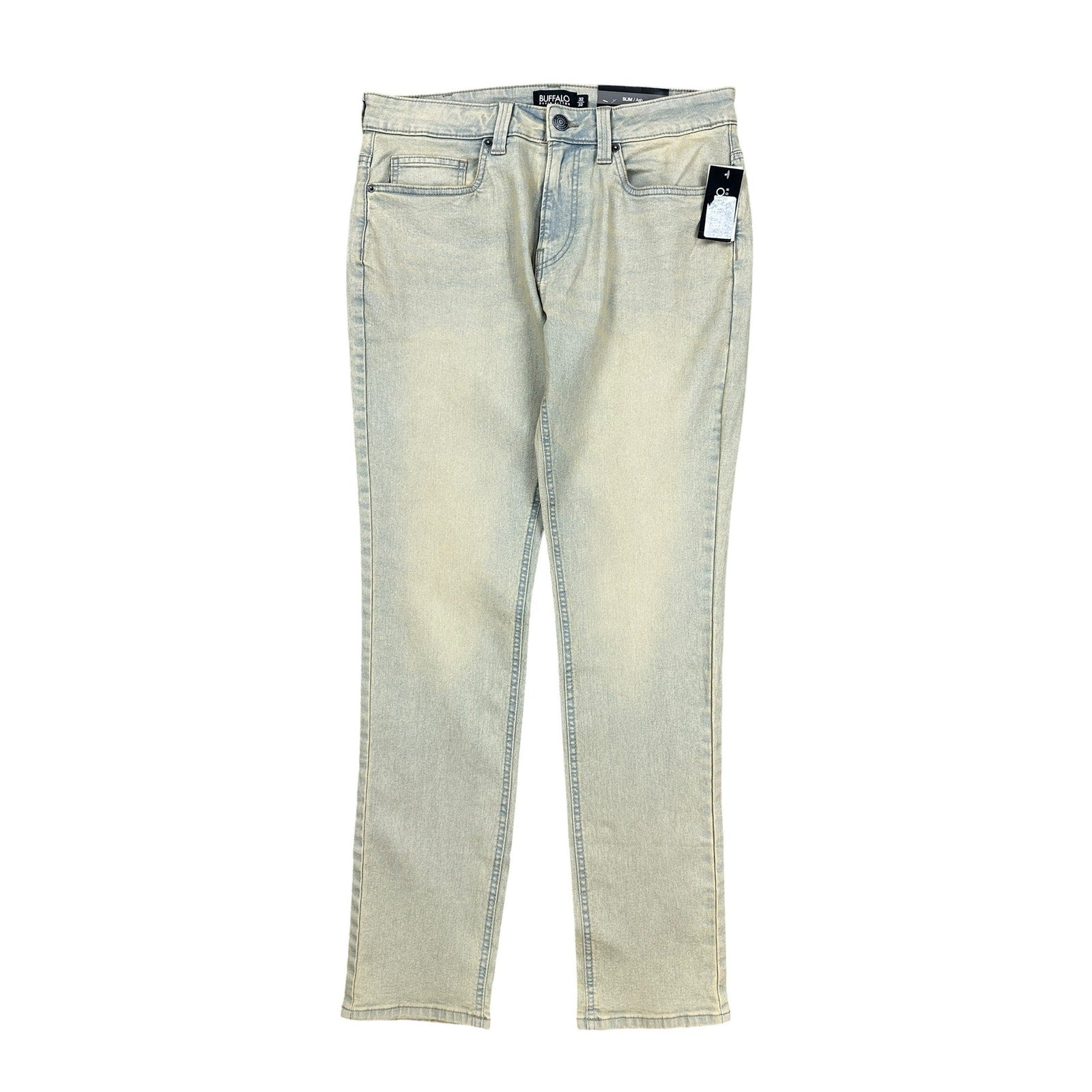 Buffalo David Bitton Ash Slim Stretch Jean in Dirty Blasted Wash — Size 32x32