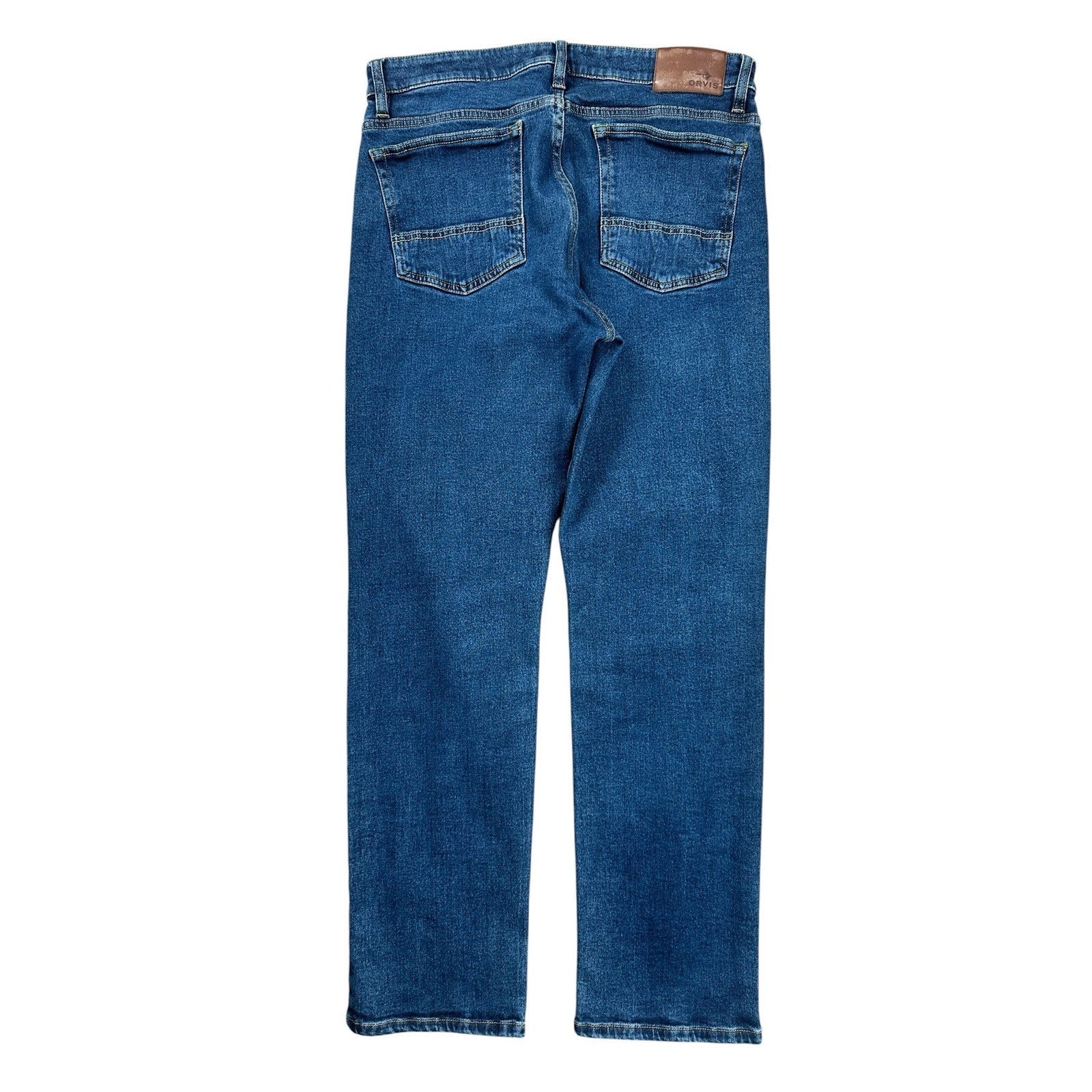 Orvis Five Pocket Straight Leg Stretch Jean in Blue — Size 32x30 // Preowned
